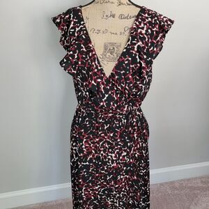 NWOT  Socialite faux wrap ruffle dress
